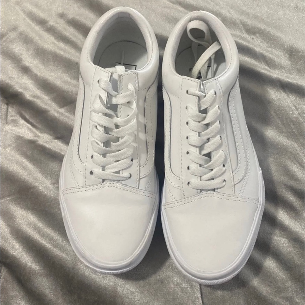 Vans White Platform